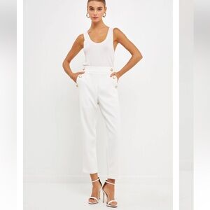 New Counterparts Pull On Stretch Pants White